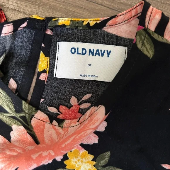 Old Navy Gap Dress Shorts Leggings Kids 3T Multicolor Floral Denim Spring Bundle - Picture 3 of 6